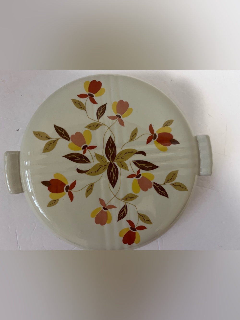 Vintage Lid for a cassarole Hall Brand Autumn Leaf Design